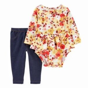 5/$20 | Carter’s 2-Piece Peplum Bodysuit Pant Set (3M)